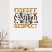 Kaffee Art Kaffeekaffee Achtung Poster (Küche)
