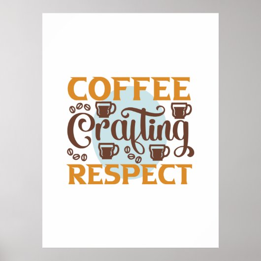 Kaffee Art Kaffeekaffee Achtung Poster (Vorne)