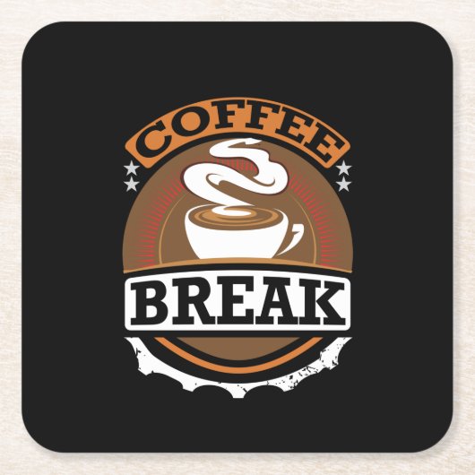 Kaffee Art Kaffeepause Rechteckiger Pappuntersetzer (Vorderseite)