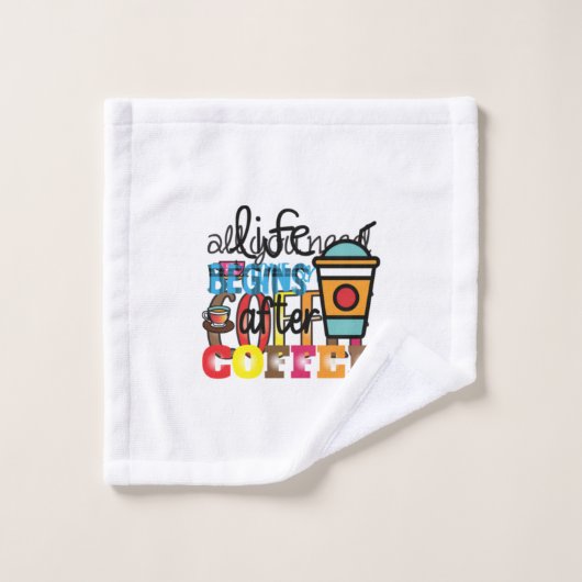 Kaffee Art Life beginnt nach dem Kaffee Waschlappen (Waschlappen)