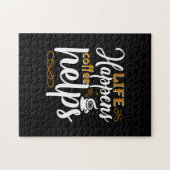 Kaffee Art Life Happen Kaffee hilft Puzzle (Horizontal)