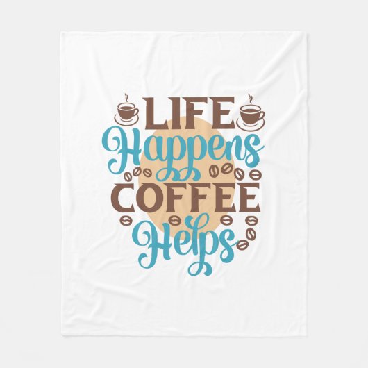 Kaffee Art Life: Kaffeelieferungen Fleecedecke (Vorderseite)