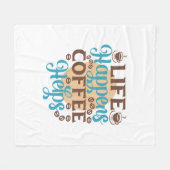 Kaffee Art Life: Kaffeelieferungen Fleecedecke (Vorderseite (Horizontal))