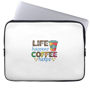 Kaffee Art Life: Kaffeelieferungen Laptopschutzhülle
