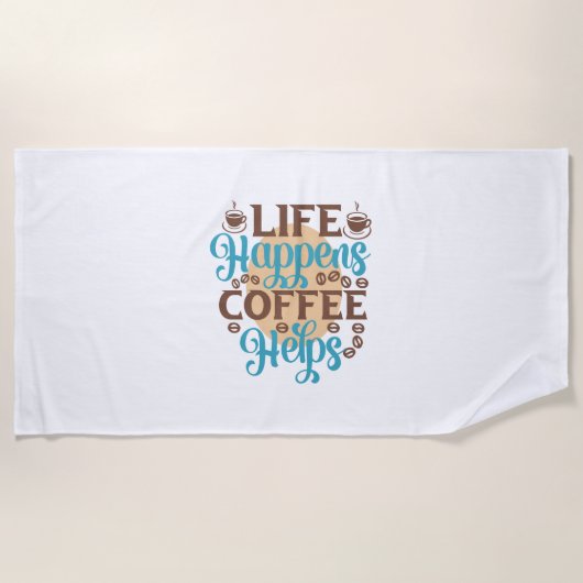 Kaffee Art Life: Kaffeelieferungen Strandtuch (Vorderseite)