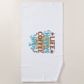 Kaffee Art Life: Kaffeelieferungen Strandtuch (Vorderseite)