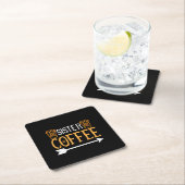 Kaffee Art Sister Coffee Rechteckiger Pappuntersetzer (Vor Ort)