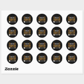 Kaffee Art Sister Coffee Runder Aufkleber (Blatt)