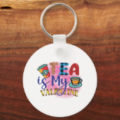 Kaffee Art Tee ist mein Valentin Schlüsselanhänger (Vorderseite)