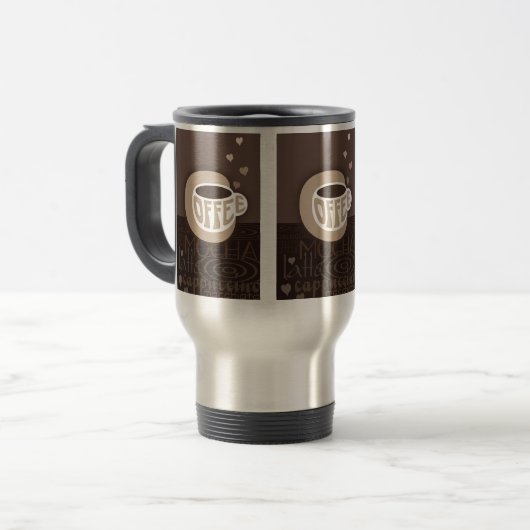 Kaffee Art Travel Mug Reisebecher (Vorderseite Links)