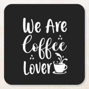 Kaffee Art wir sind Kaffee Läden Rechteckiger Pappuntersetzer