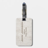 Kaffee auf Burlap Word Cloud Aquamarin ID283 Gepäckanhänger (Rückseite vertikal)