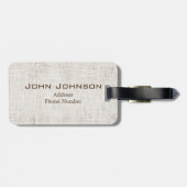 Kaffee auf Burlap Word Cloud Aquamarin ID283 Gepäckanhänger (Rückseite horizontal)