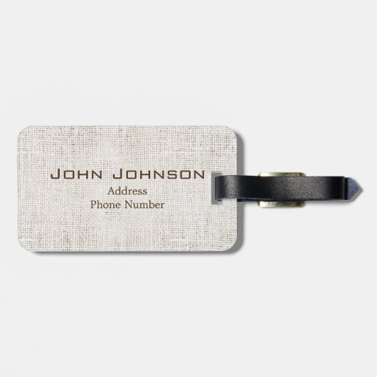 Kaffee auf Burlap Word Cloud Aquamarin ID283 Gepäckanhänger (Rückseite horizontal)