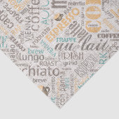 Kaffee auf Burlap Word Cloud Aquamarin ID283 Seidenpapier (Ausschnitt)
