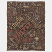 Kaffee auf Burlap Word Cloud Brown ID283 Fleecedecke (Vorderseite)