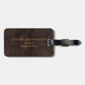 Kaffee auf Burlap Word Cloud Brown ID283 Gepäckanhänger (Rückseite horizontal)