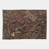Kaffee auf Burlap Word Cloud Brown ID283 Geschirrtuch (Horizontal)