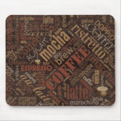 Kaffee auf Burlap Word Cloud Brown ID283 Mousepad (Vorne)