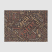 Kaffee auf Burlap Word Cloud Brown ID283 Seidenpapier (Vorderseite)