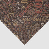 Kaffee auf Burlap Word Cloud Brown ID283 Seidenpapier (Ausschnitt)