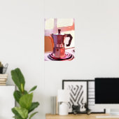 Kaffee auf dem Stove Poster (Heimbüro)