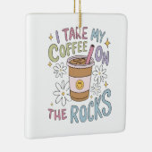 Kaffee auf den Steinen Keramikornament (Rechts)