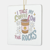 Kaffee auf den Steinen Keramikornament (Links)