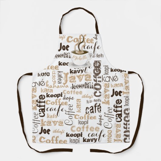 Kaffee auf der ganzen Welt Schürze (Vorderseite)