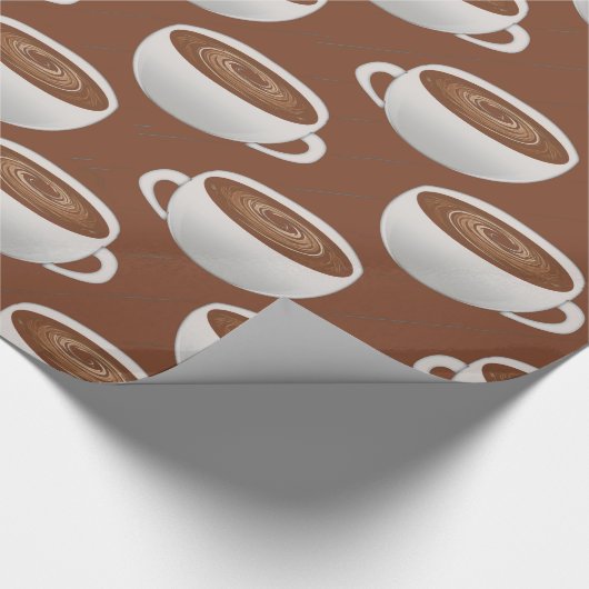 Kaffee auf Kaffee Geschenkpapier (Ecke)