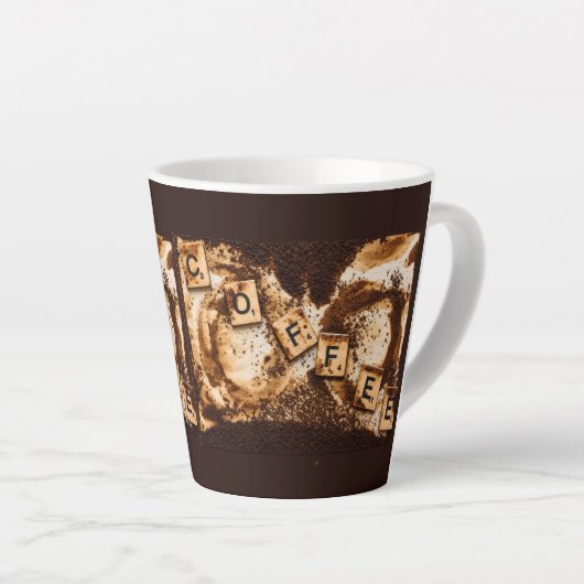 Kaffee auf Kaffee Milchtasse (Rechte Ecke)