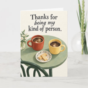 Kaffee auf meiner Freundschaft Danke Karte