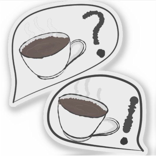 Kaffee? Aufkleber (Vorderseite)
