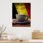 Kaffee aus Belgien Poster (Küche)