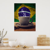 Kaffee aus Brasilien Poster (Küche)
