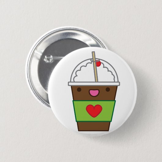 Kaffee aus Eismocha Button (Vorne & Hinten)