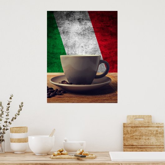 Kaffee aus Italien Poster (Küche)