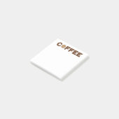Kaffee aus Kaffeebohnen und Getränken Post-it Klebezettel (angewinkelt)