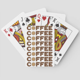 Kaffee aus Kaffeebohnen und Getränken Spielkarten