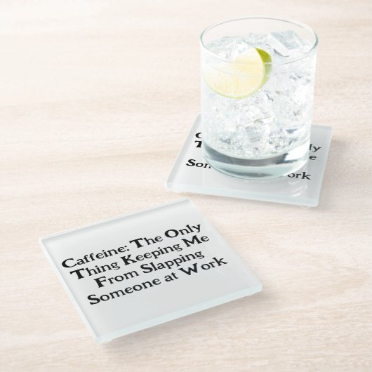 Kaffee aus Koffein - Untersetzer (Schrägansicht)