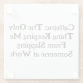 Kaffee aus Koffein - Untersetzer (Rückseite)