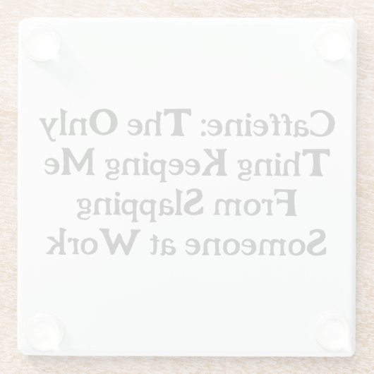 Kaffee aus Koffein - Untersetzer (Rückseite)