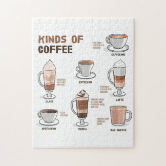 Kaffee aus vielen Arten von Kaffee Puzzle
