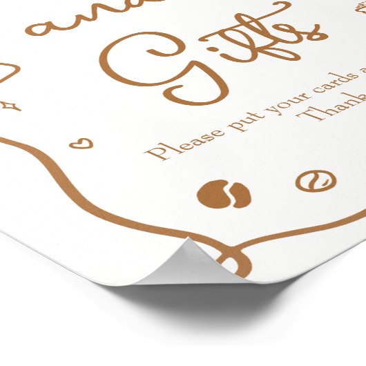 Kaffee Baby Duschbücher & Geschenke Poster (Ecke)