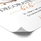 Kaffee-Baby-Dusche Dekorieren ein Bib-Zeichen Poster (Ecke)