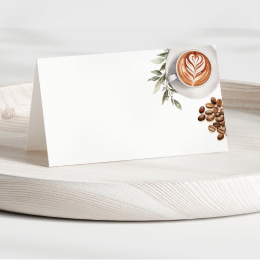 Kaffee Baby-Dusche - ein Baby Brauen Food Label Platzkarte