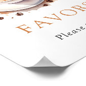 Kaffee Baby Dusche Favorit Party Papier-Zeichen Poster (Ecke)