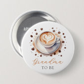 Kaffee Baby Dusche Oma zum Knopf Button (Vorne & Hinten)