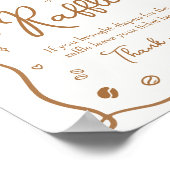 Kaffee Baby Dusche Windelwanne Poster (Ecke)