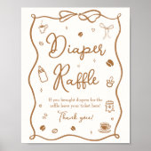 Kaffee Baby Dusche Windelwanne Poster (Vorne)